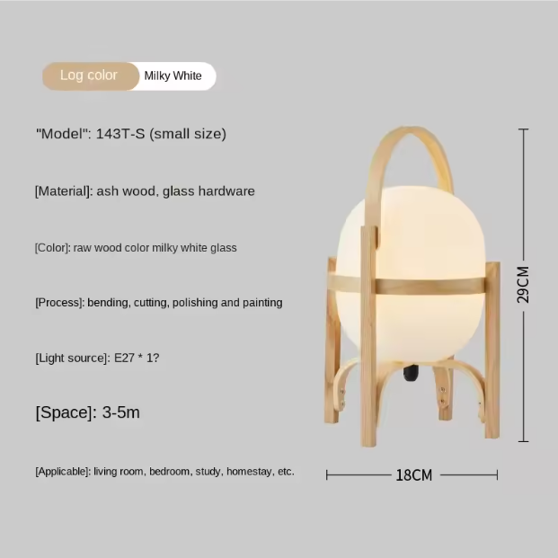 Art Deco Houten Vloerlamp – Moderne Staande Lamp voor Woonkamer & Slaapkamer