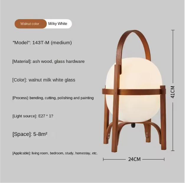 Art Deco Houten Vloerlamp – Moderne Staande Lamp voor Woonkamer & Slaapkamer