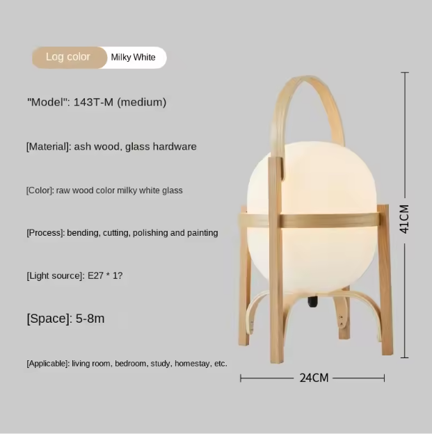 Art Deco Houten Vloerlamp – Moderne Staande Lamp voor Woonkamer & Slaapkamer