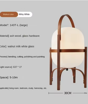 Art Deco Houten Vloerlamp – Moderne Staande Lamp voor Woonkamer & Slaapkamer