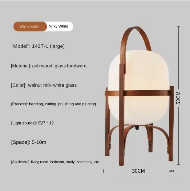 Art Deco Houten Vloerlamp – Moderne Staande Lamp voor Woonkamer & Slaapkamer