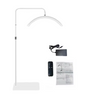 Halvemaanvormige LED Vloerlamp – Dimbaar Vullicht met Statief & Telefoonhouder