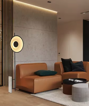Nordic Design Vloerlamp – Moderne Staande Lamp met Marmeren Voet