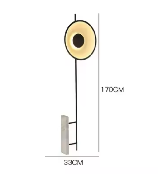 Nordic Design Vloerlamp – Moderne Staande Lamp met Marmeren Voet