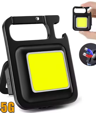 Mini Sleutelhanger Zaklamp – USB Oplaadbaar, 90° Opvouwbaar & Magnetisch