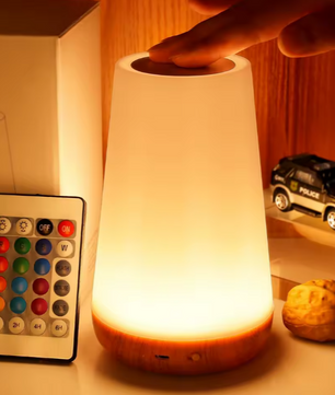 RGB Tafellamp – Dimbaar Nachtlampje met Touch & Afstandsbediening, USB Oplaadbaar
