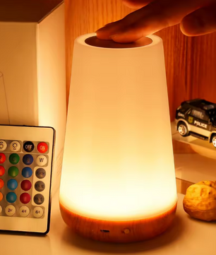 RGB Tafellamp – Dimbaar Nachtlampje met Touch & Afstandsbediening, USB Oplaadbaar