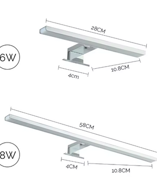 LED Spiegelverlichting Badkamer – 6/8W, 6000K, Waterdicht & Modern Design