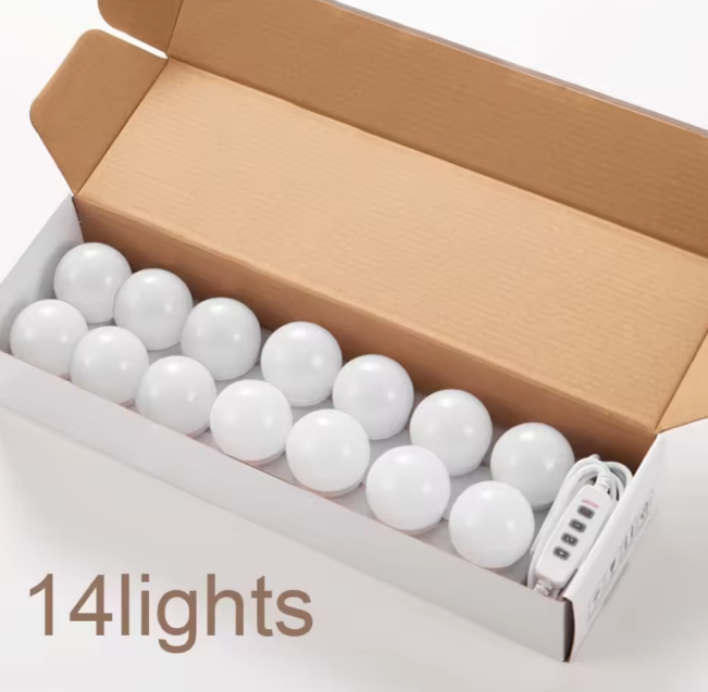 Hollywood LED Make-up Spiegelverlichting – 3 Kleuren, USB & Dimbaar