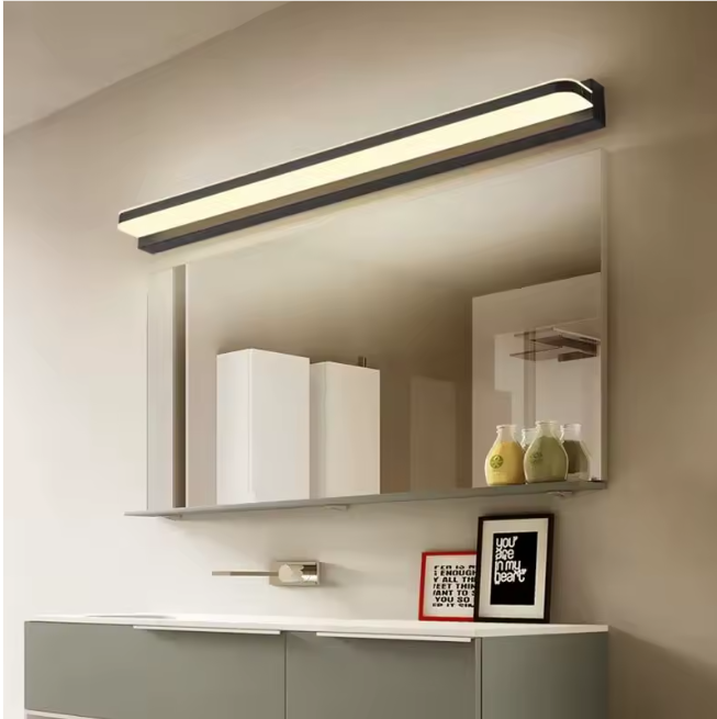 Moderne LED Wandlamp Badkamer – Acryl & Roestvrij Staal, Warm/Koud Licht