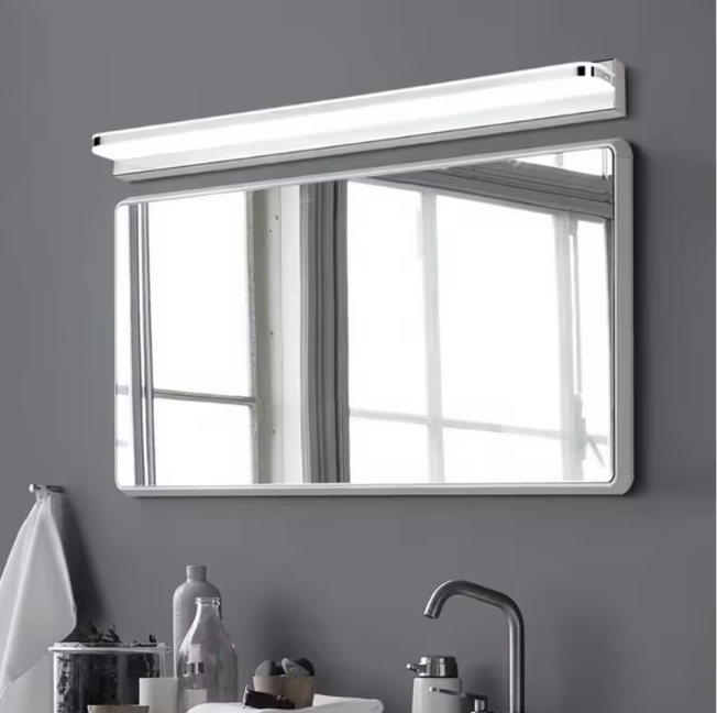 Moderne LED Wandlamp Badkamer – Acryl & Roestvrij Staal, Warm/Koud Licht