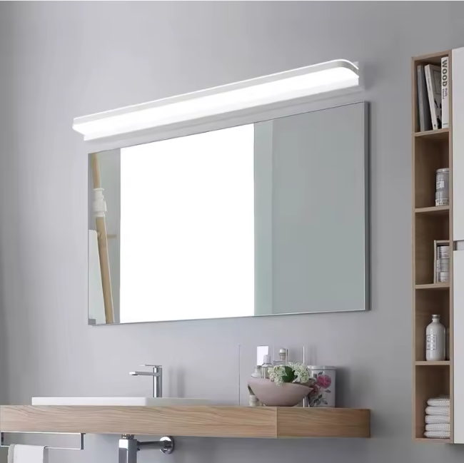 Moderne LED Wandlamp Badkamer – Acryl & Roestvrij Staal, Warm/Koud Licht
