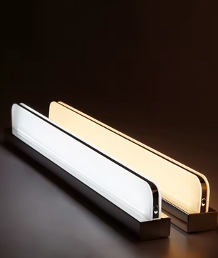 Moderne LED Wandlamp Badkamer – Acryl & Roestvrij Staal, Warm/Koud Licht