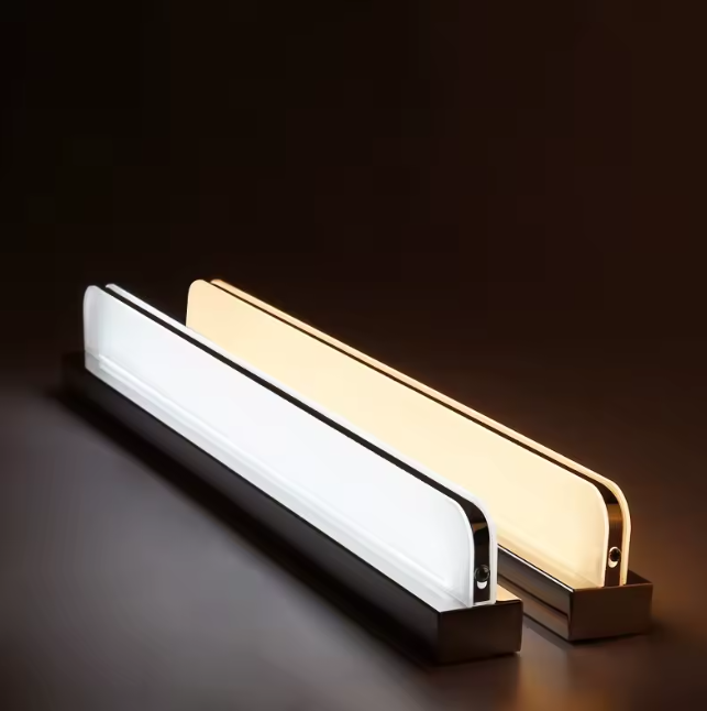 Moderne LED Wandlamp Badkamer – Acryl & Roestvrij Staal, Warm/Koud Licht
