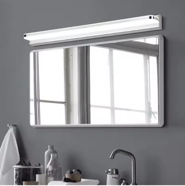 Moderne LED Wandlamp Badkamer – Acryl & Roestvrij Staal, Warm/Koud Licht