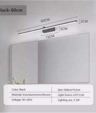 Moderne LED Wandlamp – Spiegel & Decor Verlichting, 40-100 cm
