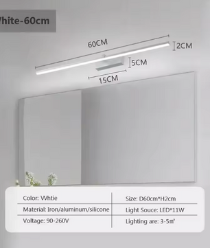 Moderne LED Wandlamp – Spiegel & Decor Verlichting, 40-100 cm