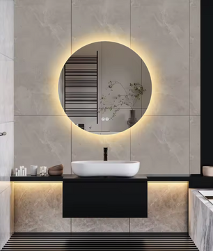 Ronde LED Badkamerspiegel – 60×60 cm, Dimbaar & Anticondens
