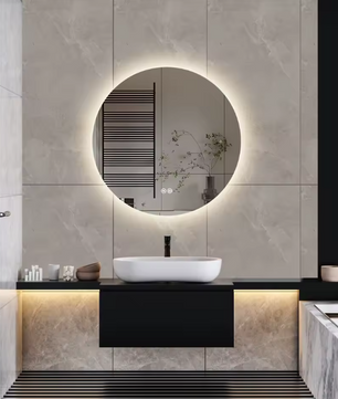 Ronde LED Badkamerspiegel – 60×60 cm, Dimbaar & Anticondens