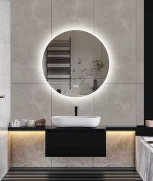 Ronde LED Badkamerspiegel – 60×60 cm, Dimbaar & Anticondens