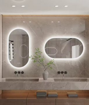 Ovale LED Badkamerspiegel – Touchscreen, Anticondens & Backlight