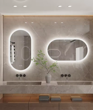 Ovale LED Badkamerspiegel – Touchscreen, Anticondens & Backlight