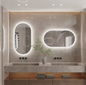 Ovale LED Badkamerspiegel – Touchscreen, Anticondens & Backlight