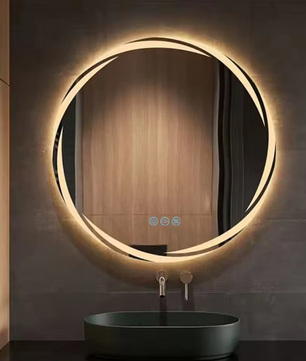 Ronde LED Badkamerspiegel – Anticondens, Backlight & 3 Lichtkleuren