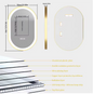 Ovale LED Badkamerspiegel – Gouden Frame, Anticondens & Dimbaar