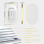 Ovale LED Badkamerspiegel – Gouden Frame, Anticondens & Dimbaar