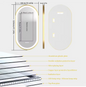 Ovale LED Badkamerspiegel – Gouden Frame, Anticondens & Dimbaar