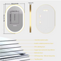 Ovale LED Badkamerspiegel – Goud Frame, Dimbaar & Anticondens