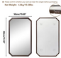 Moderne Asymmetrische Wandspiegel – Zwart Walnoothouten Frame, Stijlvol & Decoratief