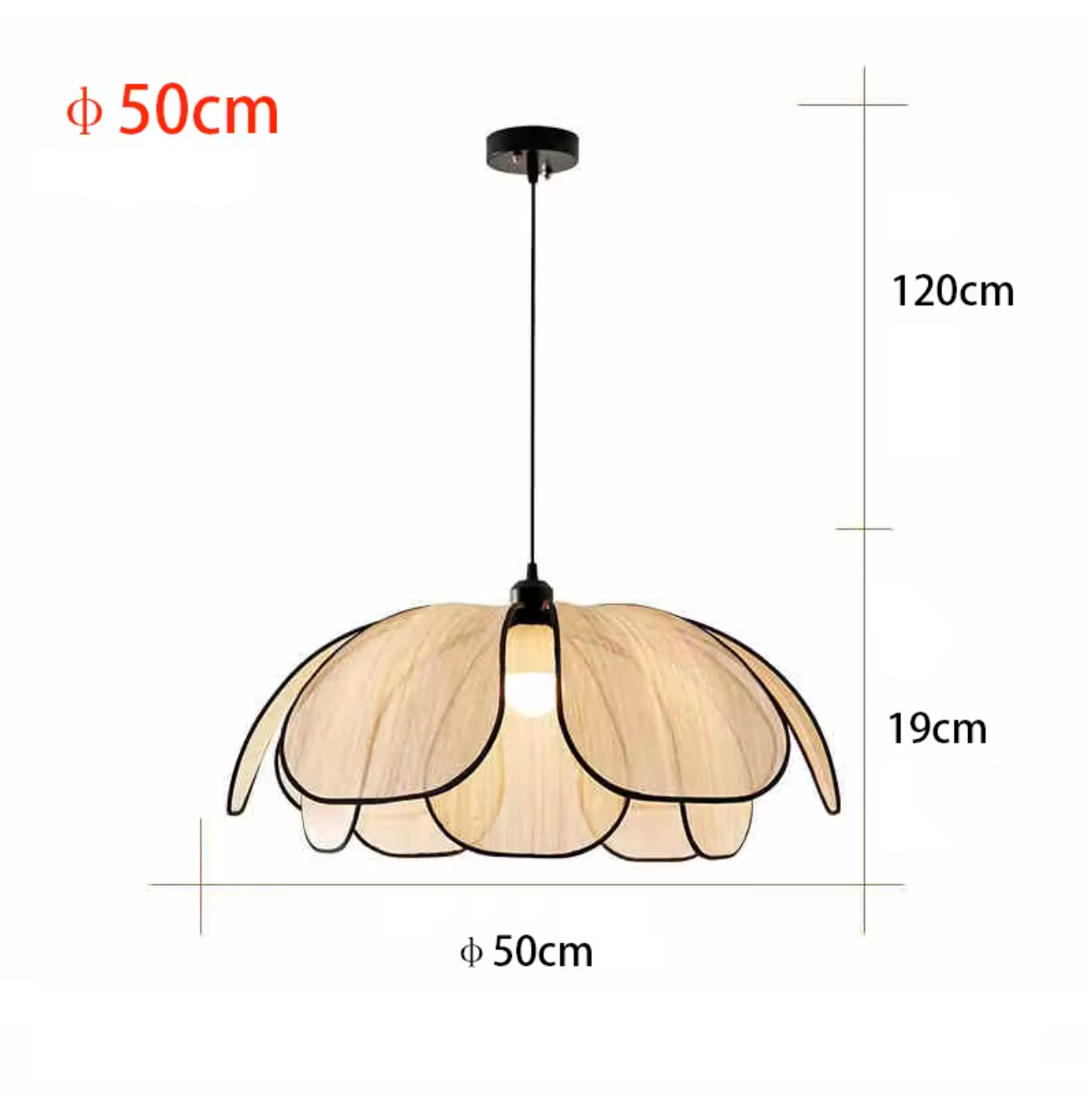 Vintage Lotus Hanglamp E27 – Handgeweven Kroonluchter + Ijzeren Frame