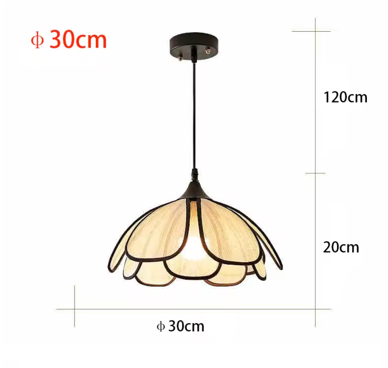 Vintage Lotus Hanglamp E27 – Handgeweven Kroonluchter + Ijzeren Frame