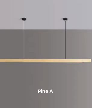 Houten LED Hanglamp – Lineair Grenen of walnoot hout – 80cm / 120cm / 150cm / 180cm