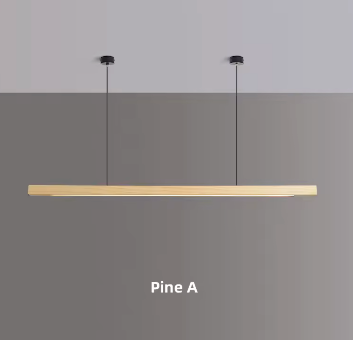 Houten LED Hanglamp – Lineair Grenen of walnoot hout – 80cm / 120cm / 150cm / 180cm