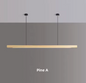 Houten LED Hanglamp – Lineair Grenen of walnoot hout – 80cm / 120cm / 150cm / 180cm