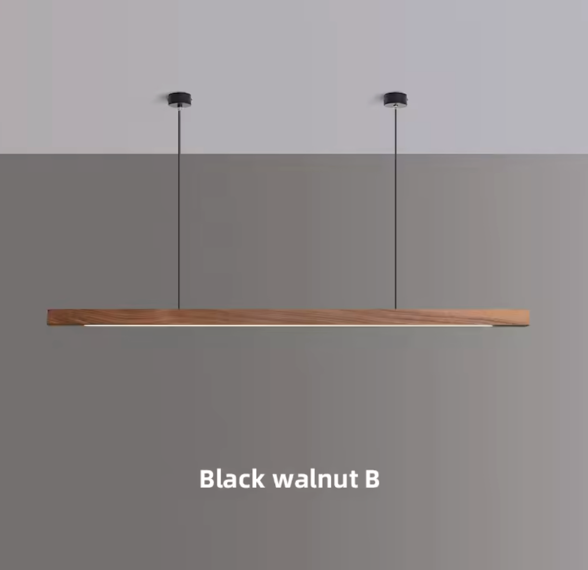 Houten LED Hanglamp – Lineair Grenen of walnoot hout – 80cm / 120cm / 150cm / 180cm