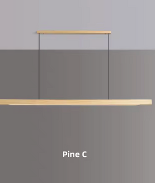 Houten LED Hanglamp – Lineair Grenen of walnoot hout – 80cm / 120cm / 150cm / 180cm