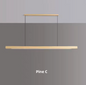 Houten LED Hanglamp – Lineair Grenen of walnoot hout – 80cm / 120cm / 150cm / 180cm