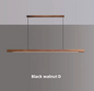 Houten LED Hanglamp – Lineair Grenen of walnoot hout – 80cm / 120cm / 150cm / 180cm