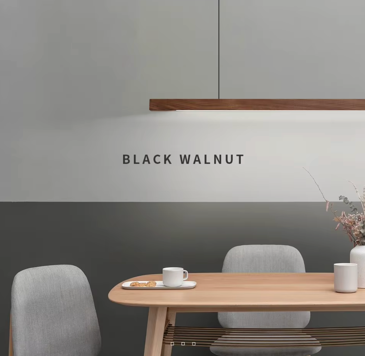Houten LED Hanglamp – Lineair Grenen of walnoot hout – 80cm / 120cm / 150cm / 180cm
