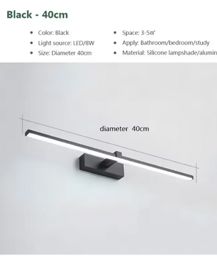 Moderne LED Wandlamp voor Badkamerspiegel – Dimbaar & 3 Lichtkleuren