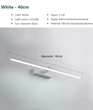 Moderne LED Wandlamp voor Badkamerspiegel – Dimbaar & 3 Lichtkleuren