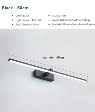 Moderne LED Wandlamp voor Badkamerspiegel – Dimbaar & 3 Lichtkleuren