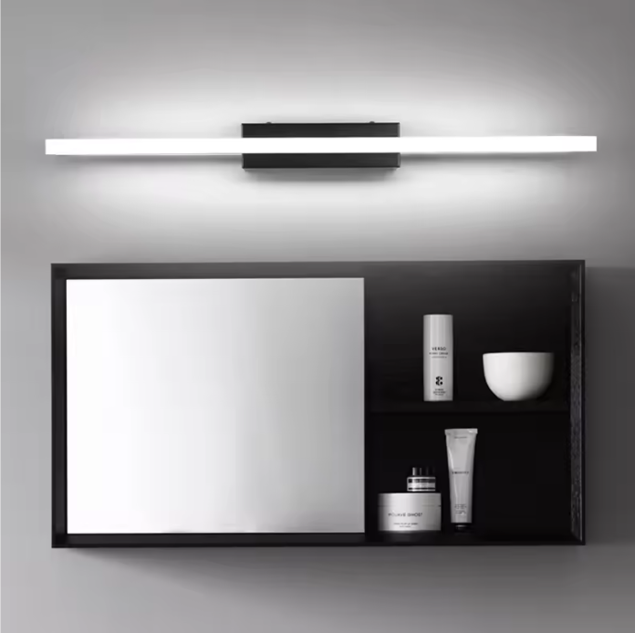 Moderne LED Wandlamp voor Badkamerspiegel – Aluminium & Acryl, Warm of Koud Licht