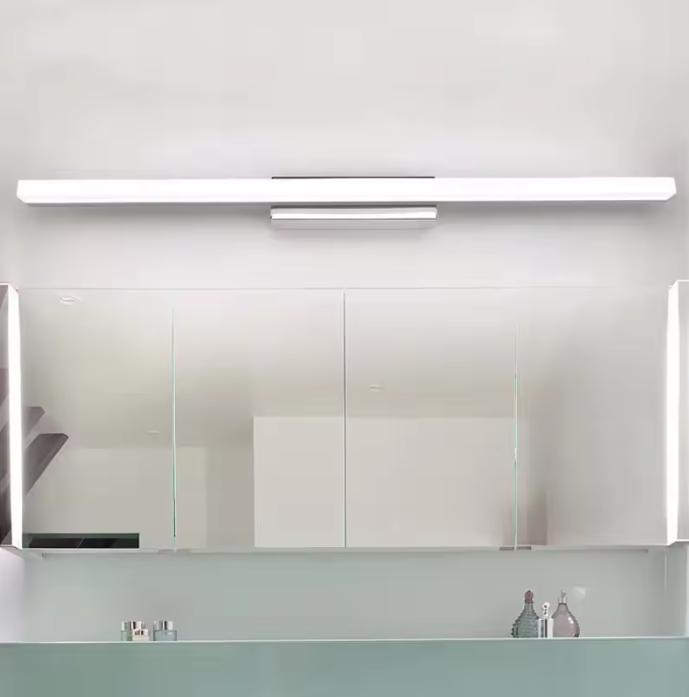 Moderne LED Wandlamp voor Badkamerspiegel – Aluminium & Acryl, Warm of Koud Licht