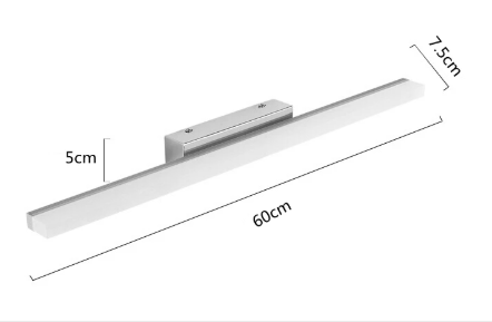 Moderne LED Wandlamp voor Badkamerspiegel – Aluminium & Acryl, Warm of Koud Licht