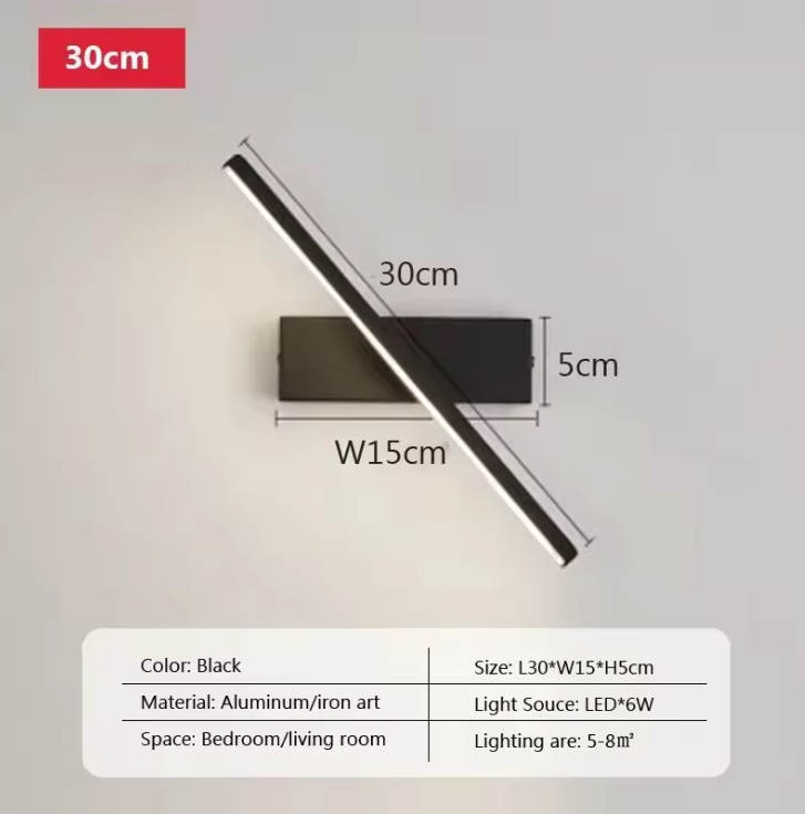 Moderne LED Wandlamp – Draaibaar, Stijlvolle Binnenverlichting